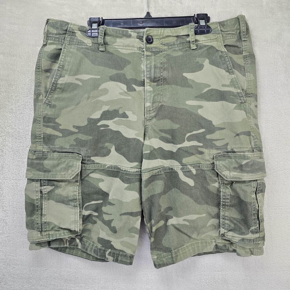 Hollister Cali Longboard Cargo Shorts Mens 36 (Fits 38x11) Woodland Camo Y2K